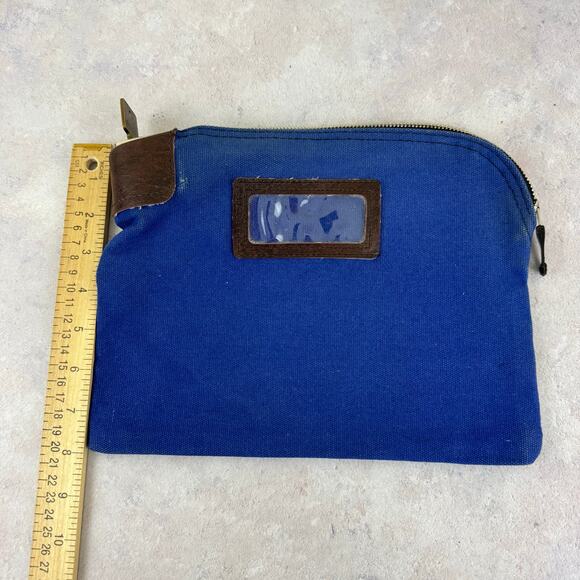 Lot 1 Vintage Locking Night Deposit Bank Money Bag 7 Pin Tumbler & 4 Small Bags - Picture 11 of 16